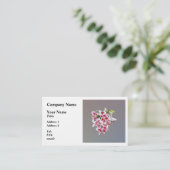 Carte De Visite Coeur Avec Stargazer Lys (Debout devant)