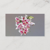 Carte De Visite Coeur Avec Stargazer Lys (Dos)