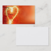 Carte De Visite Coeur brûlant (Devant / Derrière)
