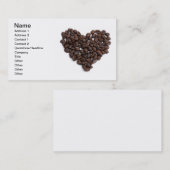 Carte De Visite Coeur café (Devant / Derrière)
