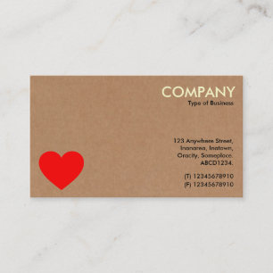 Carte De Visite Coeur - Carton
