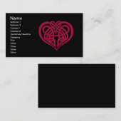 Carte De Visite Coeur celtique de noeud (Devant / Derrière)