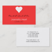 Carte De Visite Coeur classique (Devant / Derrière)