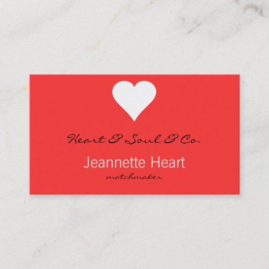 Carte De Visite Coeur classique (Devant)