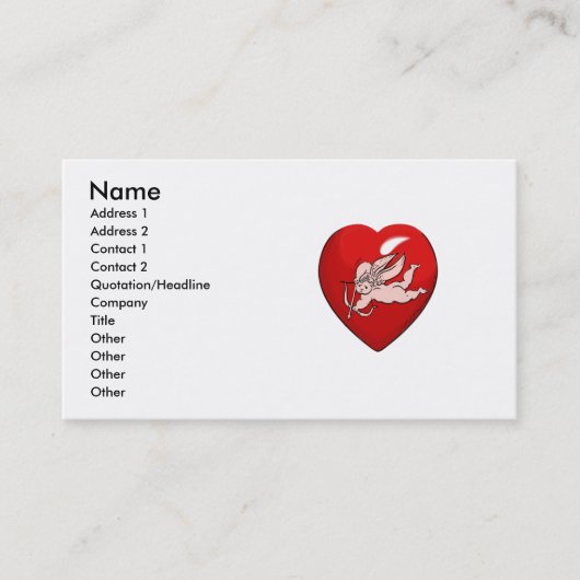 Carte De Visite coeur d'ange (Devant)