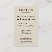 Carte De Visite coeur de 30s Valentine en rouge (Dos)