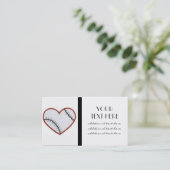 Carte De Visite Coeur de base-ball (Debout devant)