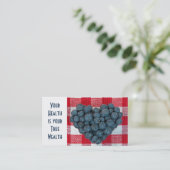 Carte De Visite Coeur de bleuet frais (Debout devant)