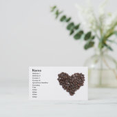 Carte De Visite Cœur de café (Debout devant)