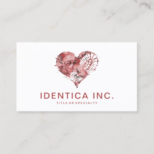 Carte De Visite coeur de démarrage (Devant)