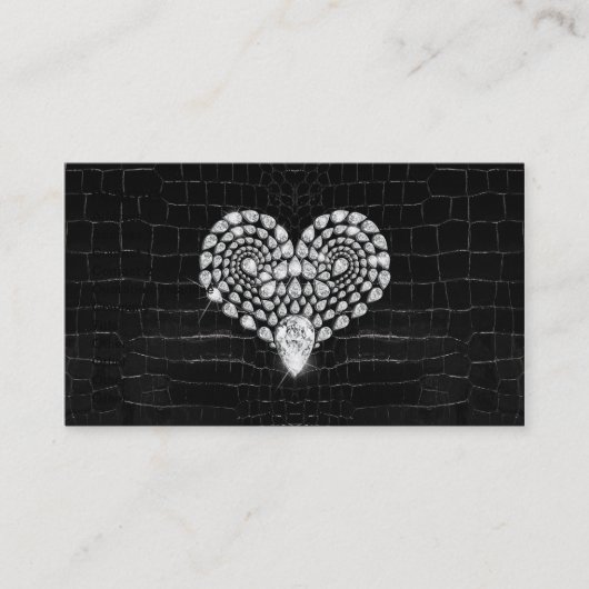 Carte De Visite Coeur de diamant (Devant)