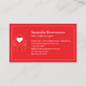 Carte De Visite Coeur de la carrière rouge (Dos)