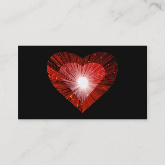 Carte de visite "coeur" de Red Heart noir (Devant)