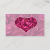 Carte De Visite Coeur de satin rose ! (Dos)