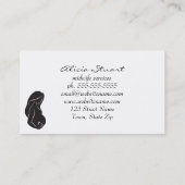 Carte De Visite Coeur de ventre de femme enceinte de silhouette (Dos)
