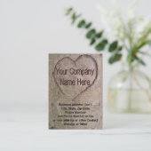 Carte De Visite Coeur découpé dans l'arbre, nature (Debout devant)