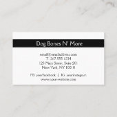 Carte De Visite Coeur d'empreinte digitale| Gourmet Dog Traitement (Dos)