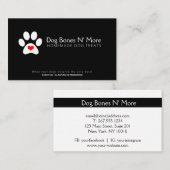 Carte De Visite Coeur d'empreinte digitale| Gourmet Dog Traitement (Devant / Derrière)