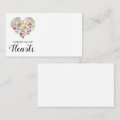 Carte De Visite Coeur des fleurs funéraires | Message du fleuriste (Devant / Derrière)