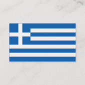 Carte De Visite Coeur du drapeau grec (Dos)