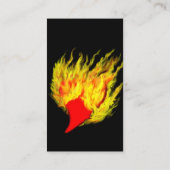 Carte De Visite Coeur en flammes (Dos)