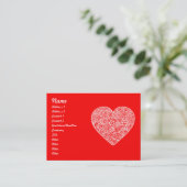 Carte De Visite Coeur encombré (Debout devant)