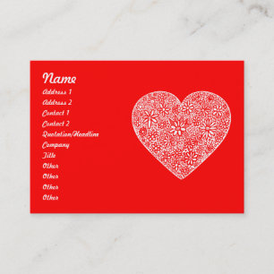 Carte De Visite Coeur encombré