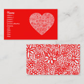 Carte De Visite Coeur encombré - Customisé (Devant / Derrière)