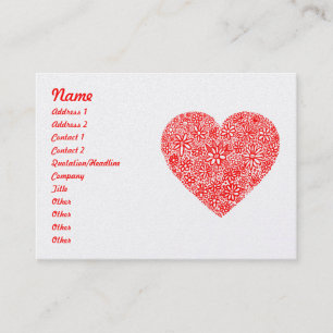 Carte De Visite Coeur encombré - Or