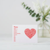 Carte De Visite Coeur encombré - Or (Debout devant)
