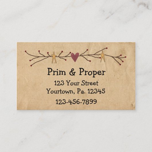 Carte de visite Coeur Et Étoiles (Devant)