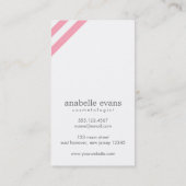 Carte De Visite Coeur et perles rose moderne (Dos)