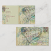 Carte De Visite Coeur-Fait face (Devant / Derrière)