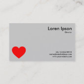 Carte De Visite Coeur - noir (Dos)