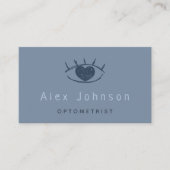 Carte De Visite Coeur Optométriste du coeur des yeux dessinés Past (Devant)