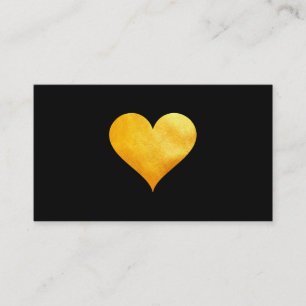 Carte De Visite Coeur Or Cutesy