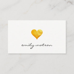 Carte De Visite Coeur Or Cutesy
