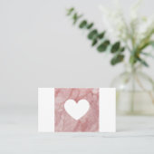 Carte De Visite Cœur rose (Debout devant)
