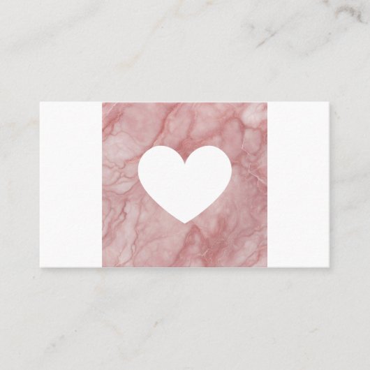 Carte De Visite Cœur rose (Devant)