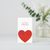 Carte De Visite Coeur rouge (Debout devant)