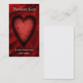 Carte De Visite Coeur rouge gothique (Devant / Derrière)