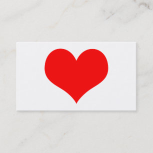 Carte De Visite coeur rouge simple