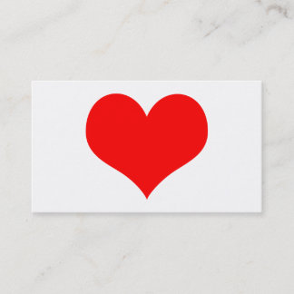 Carte De Visite coeur rouge simple
