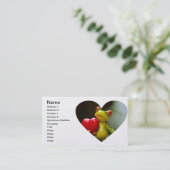 Carte De Visite Coeur rouge Valentine Grenouille verte (Debout devant)