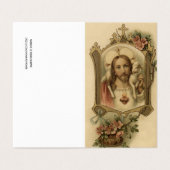 Carte De Visite Coeur sacré de Merci de condoléance de (Extérieur déplié)