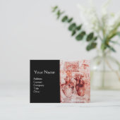 Carte De Visite Coeur, ses vaisseaux sanguins, Cardiologue Monogra (Debout devant)