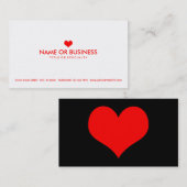Carte De Visite coeur simple (Devant / Derrière)