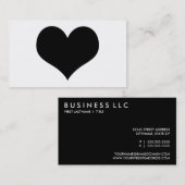 Carte De Visite coeur simple (Devant / Derrière)