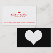 Carte De Visite coeur simple (Devant / Derrière)