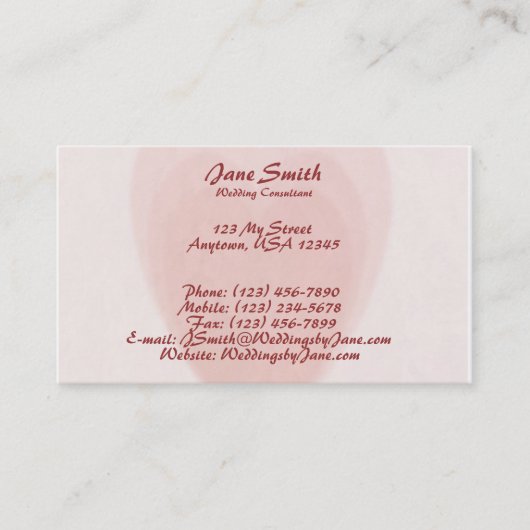 Carte De Visite Coeur triple (Devant)